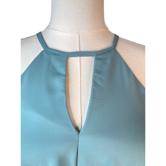 NWT Ever Pretty Large Light Blue Halter Chiffon Midi Dress - Picture 3 of 16